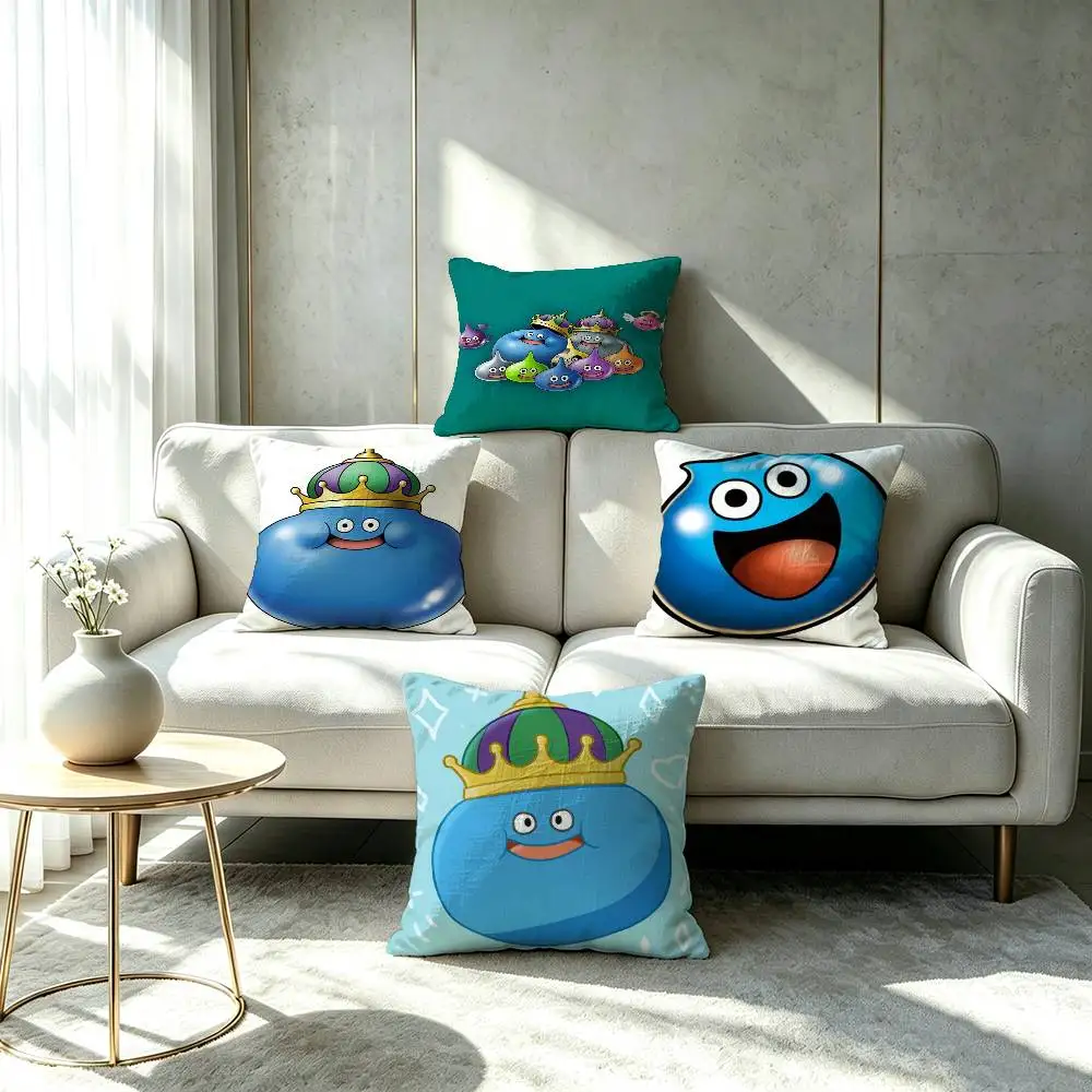 D-Dragon Q-Quest Slime Game Double-sided printed pillow cover Solid color minimalist pillowcase, fits all bedroom styles