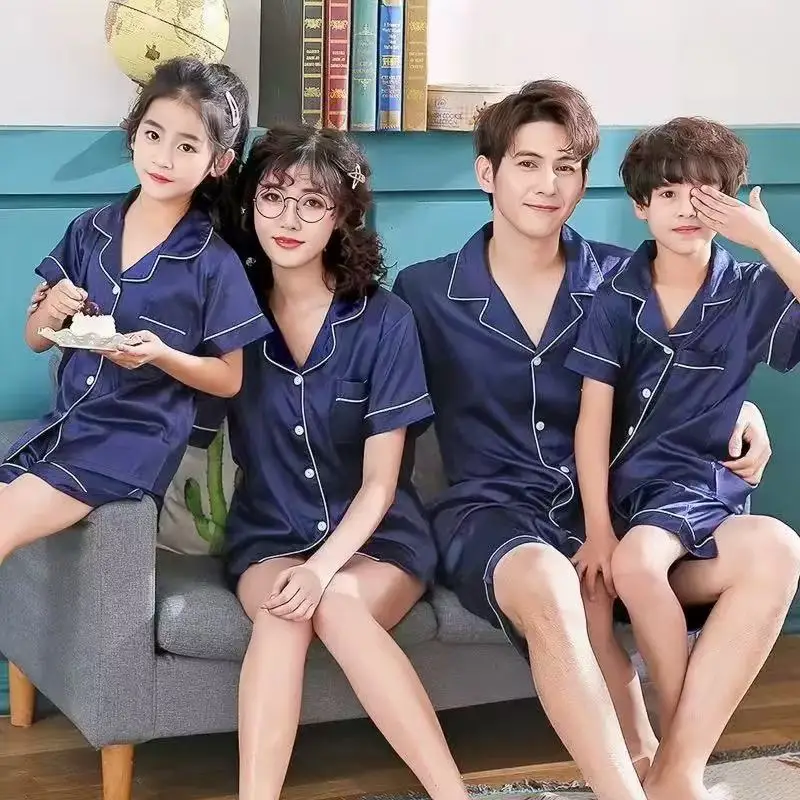 New Autumn Casual Family Matching Suits Kids Adults Comfortable Casual Home Long Sleeve Top+Pants 2Pc Outfits Pajamas Sets  123
