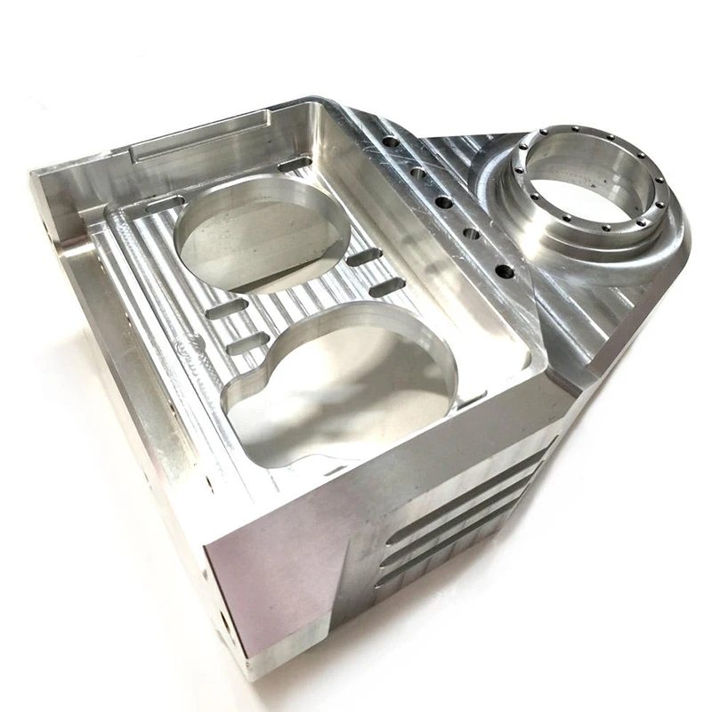5-Axis CNC Milling Irregular Heat Dissipation Base Integrated Large Bore Flange Boss Custom Machining Cavity