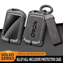 Juste de clé de voiture en alliage de zinc pour Volvo XC60, protecteur de télécommande, porte-clés dédié, coque, accessoires de voiture