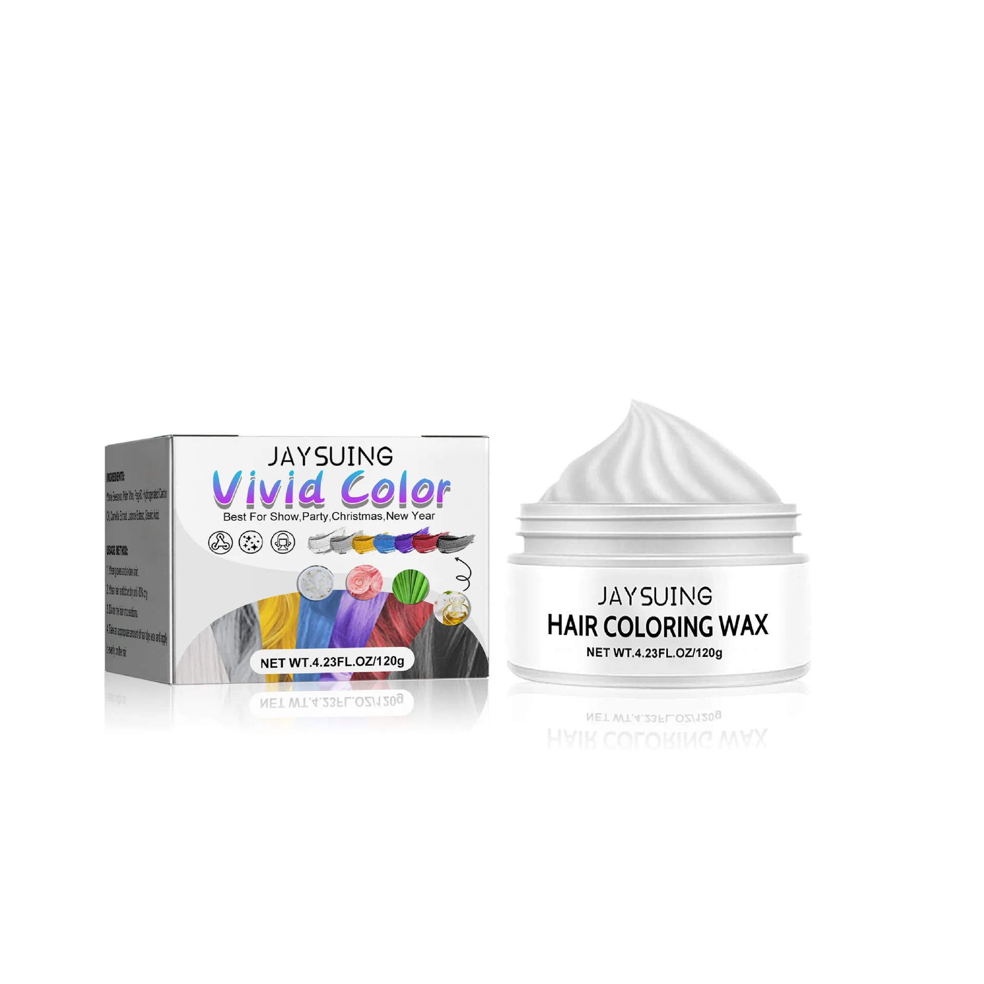 Cera provisória da coloração do cabelo, cosplay lavando, composição do partido, salão de bricolage, cabelos tingem, vermelho, amarelo, azul, roxo,