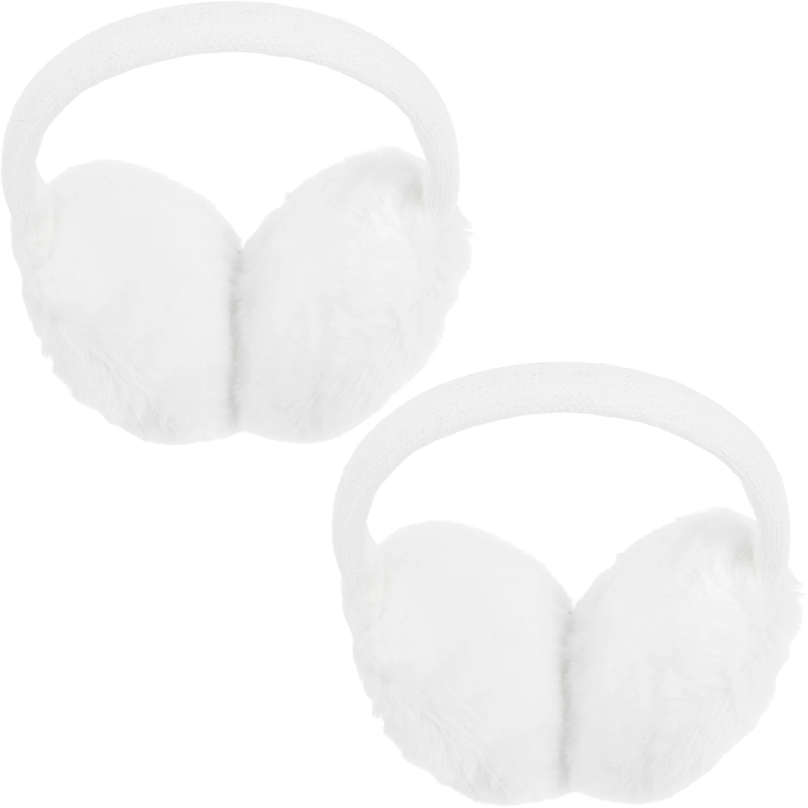 

2pcs Warm Ear Muffs For Kids Soft Unisex Winter Earmuffs For Boys Girls Ski Ice Skating Outdoor Sports Ear Warmers Elastic