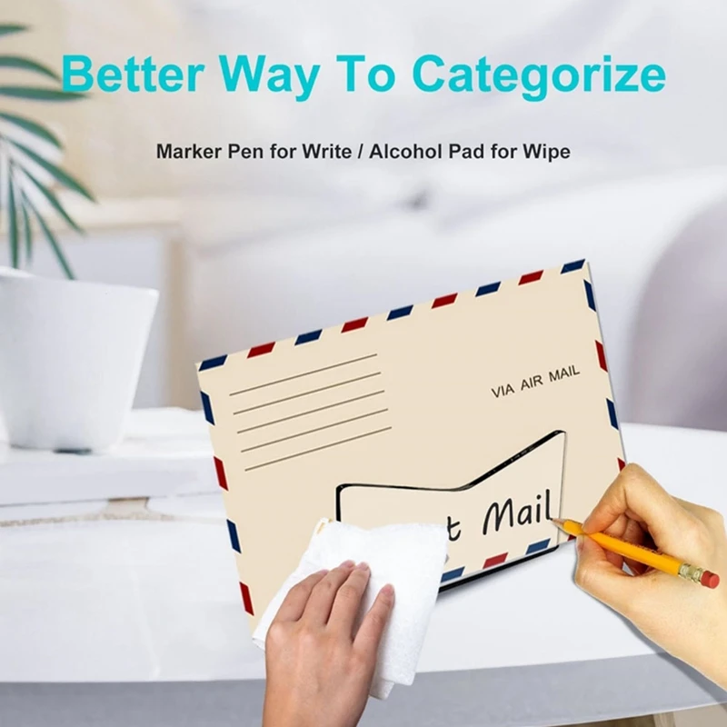 Stylish-Countertop Mail Holder Acrylic Mail Sorter Mail Organizer Acrylic For Desk Envelope Holder For Wall Office School