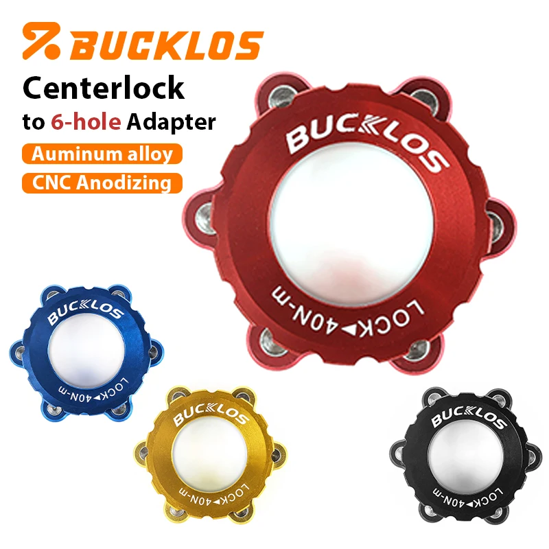 BUCKLOS Fahrrad CenterLock auf 6-Loch Rotor Lock Ring Adapter für MTB Rennrad Bremsscheibe Aluminiumlegierung Scheibenadapter