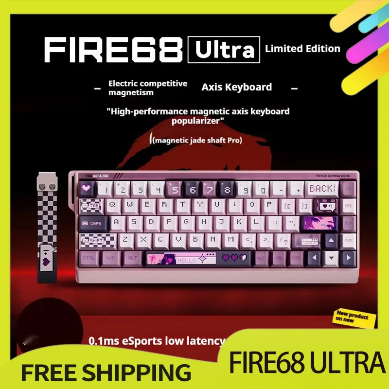 FGG MADLIONS Fire68 Ultra Magnetic Switch Mechanical Keyboard 8K Gaming Rapid Trigger RT 0.04mm Keyboard Customized Valorant