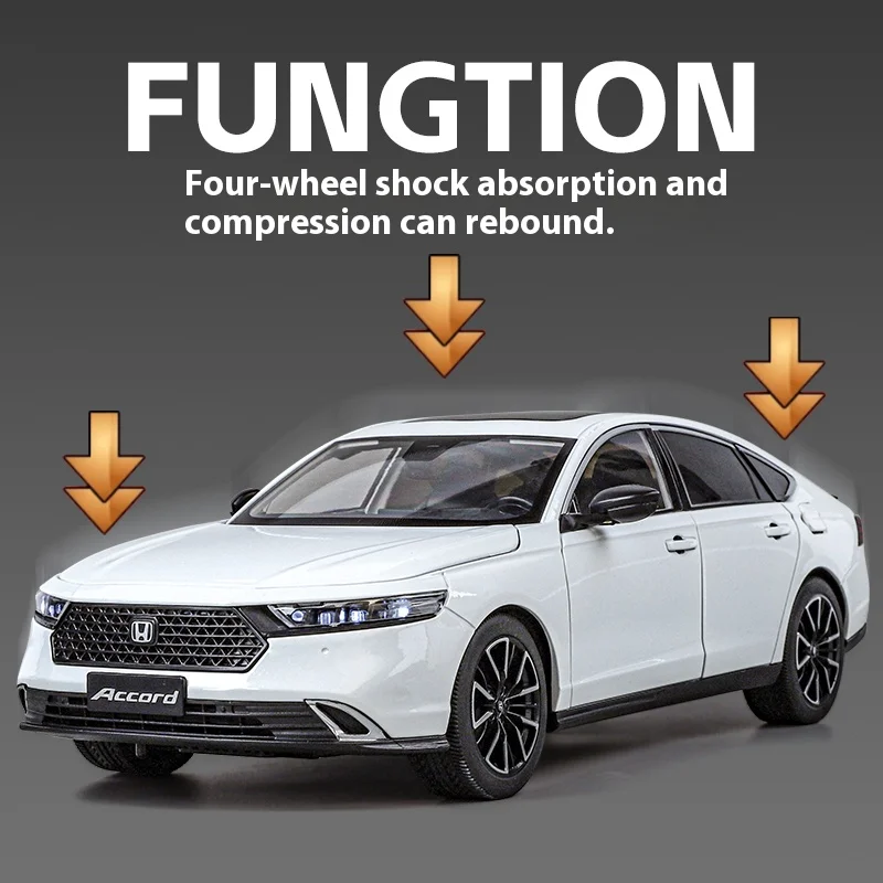 Honda Accord – modèle de voiture en alliage moulé sous pression 1:18, réglage du siège, pneu absorbant les chocs, Collection d'ornements, cadeau d'anniversaire