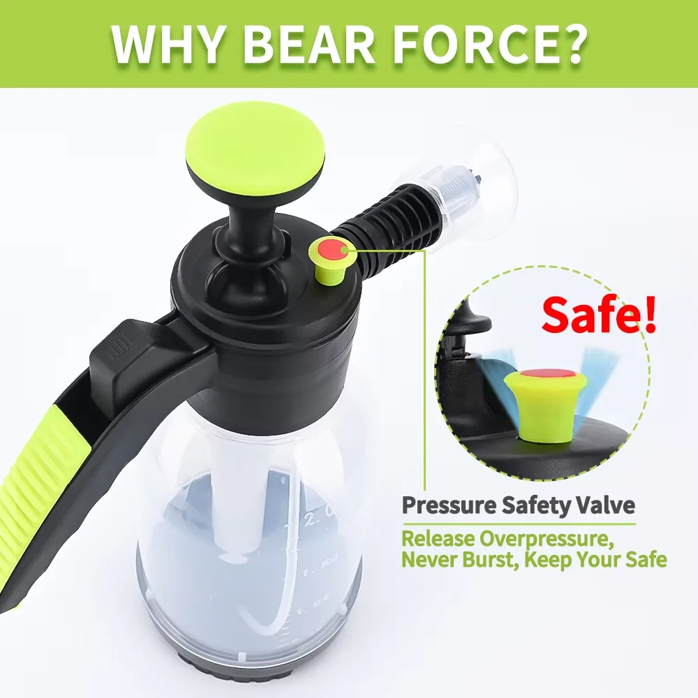 Pressure Atomizer Sprayer Pump Sprayer, Professional Spray Bottle 2L for Cleaning & Washing, for Home, Garden, Car Detailing - view 3