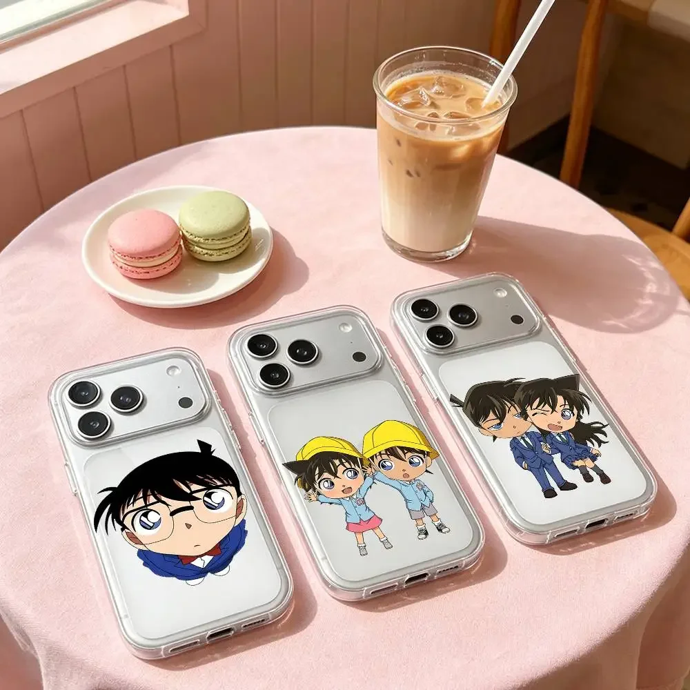Funda Transparente para Teléfono con Diseño de Anime A-Detective Conan-H para iPhone 17/16/15/11/13/14 Pro Max Plus/X/Xr/Xs Max/12mini Air