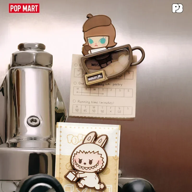 

POP MART Bubble Mengli Coffee Factory Series наклейка на холодильник Mystery Box натуральная слепая коробка Guess сумка орнамент фигурка дома