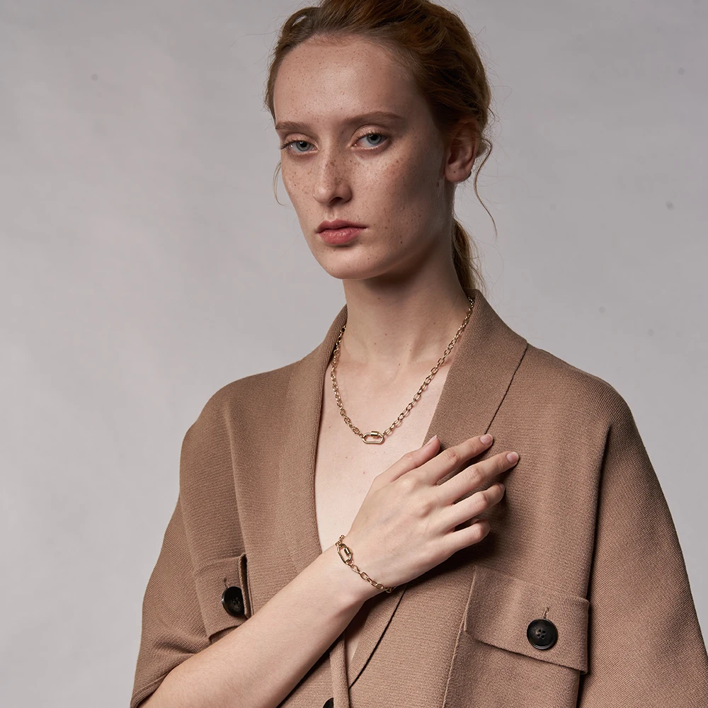 ENFASHION Punk Screw Bracelets For Women Fashion Jewellery Gold Color Stainless Steel Boho Armband Bracelet Party Pulseras B2181