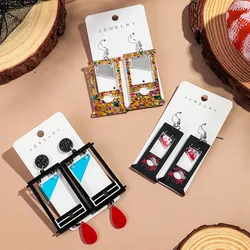Gothic Blood Guillotine Acrylic Halloween Earrings for Women New Creative Sequin Knife Drop Earring Hallowmas Party Jewelry Gift