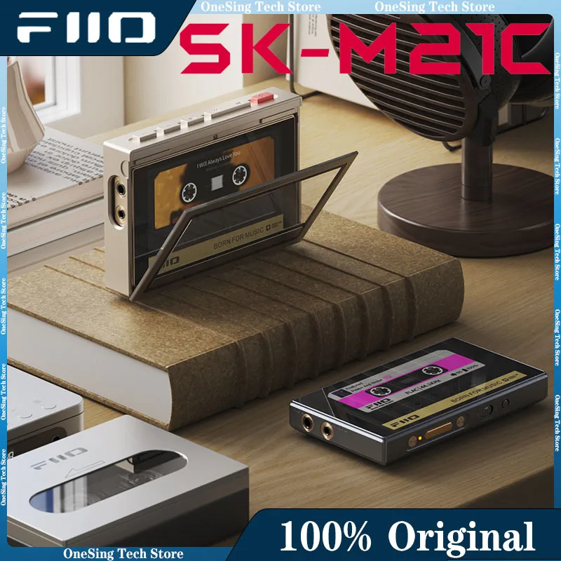 FiiO SK-M21C étui de Protection pour lecteur MP3 Protection de tampon d'ouverture et de fermeture magnétique étui d'imitation de bande magnétique M21 personnalisé