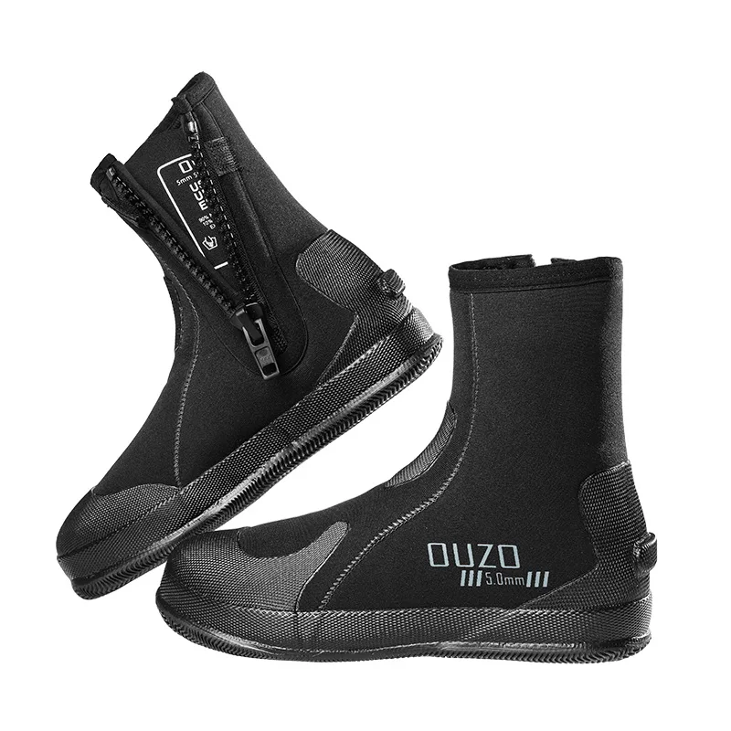 5Mm diving shoes thickened stab-proof wear-resistant snorkeling beach vulcanized shoes creek shoes surfing high-top diving boots