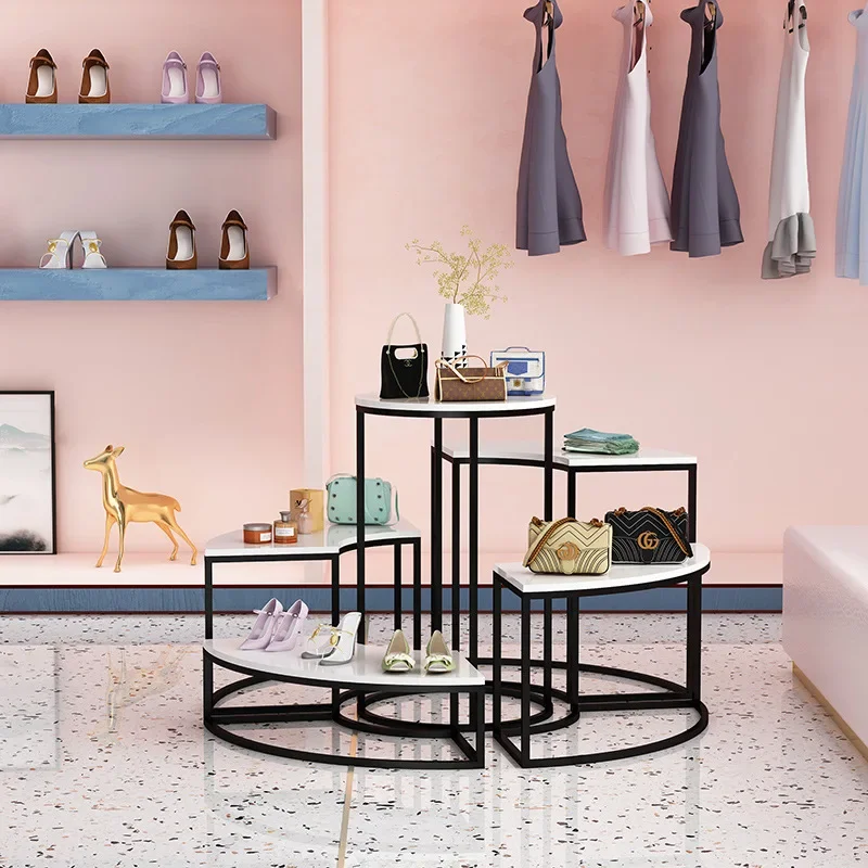 Scandinavian clothing store display table