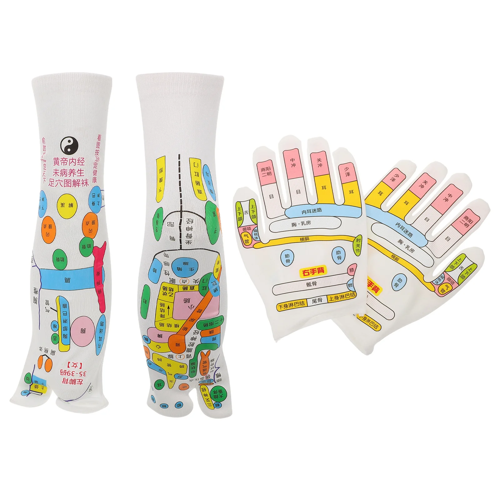 1 مجموعة 1 مجموعة قفازات التدليك المحمولة العلاج بالابر ريفليكسولوجي الجوارب مرونة قابلة لإعادة الاستخدام مدلك يدوي للجسم القدم لتخفيف الآلام #5