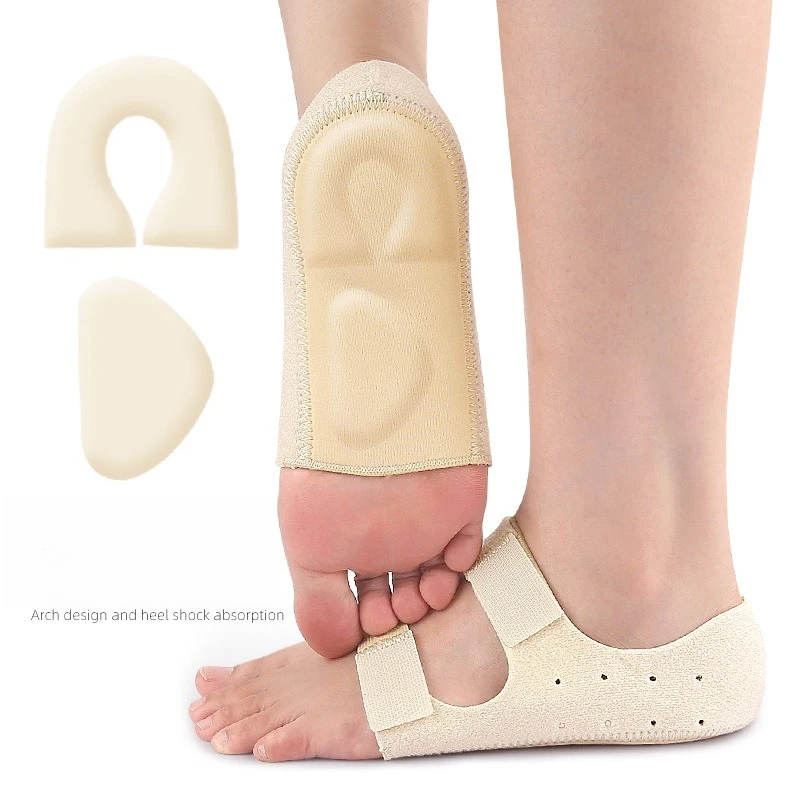 Nuevo Cubierta de talón dos en uno para arco, soporte plano para pie, almohadilla para pie, cubierta suave para pie con absorción de impacto