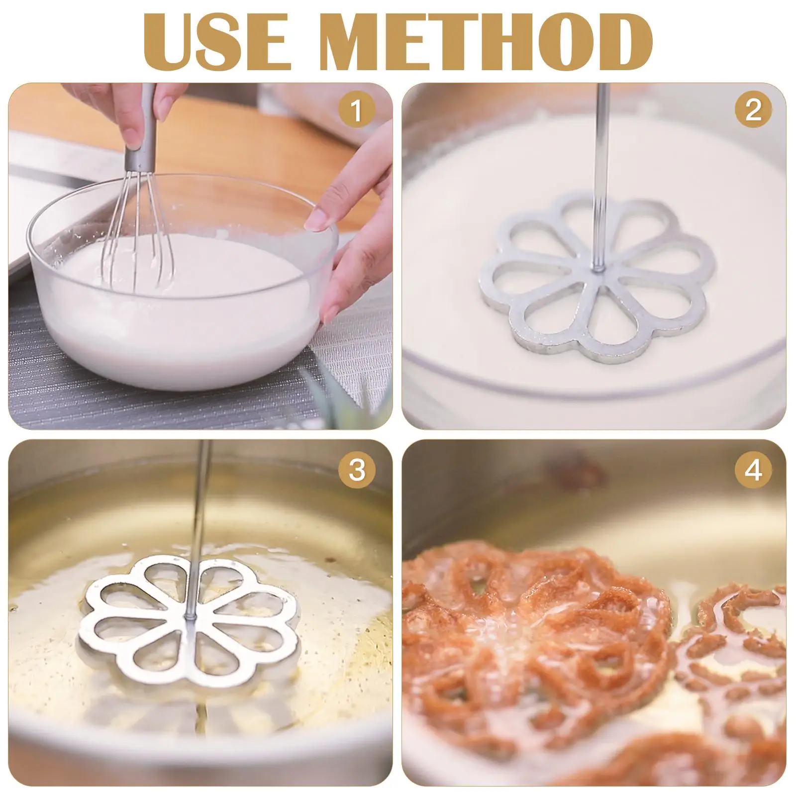 Fried Snack Mold Kitchen Tool for Carrot Cake Oil Dumpling Scallion Pancake Shrimp Cake Non Stick Lightweight Easy Storage