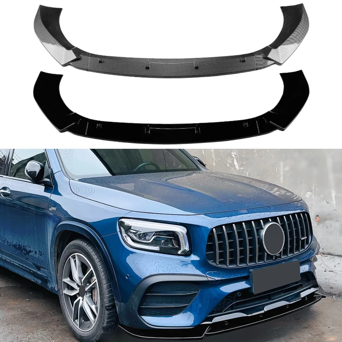 For Mercedes Benz GLB-Class X247 GLB200 GLB35 AMG 2020-2023 Body Kit Front Splitter Front Bumper Lip Guard Car Accessories view 2