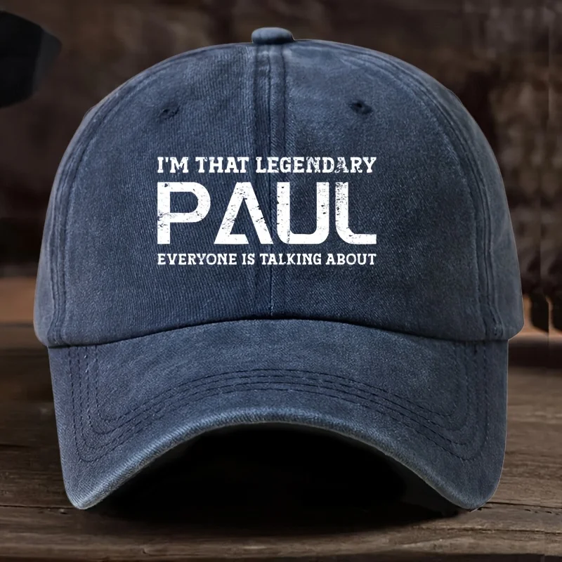 Men's Vintage Baseball Cap - Adjustable Snapback Hat with 