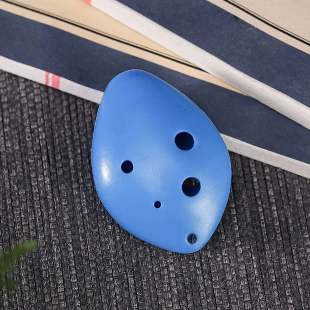 6 Holes Ocarina Soprano C Key Musical Instruments Plastic Ceramic Okarina With Song Book Neck String Training For Beginners