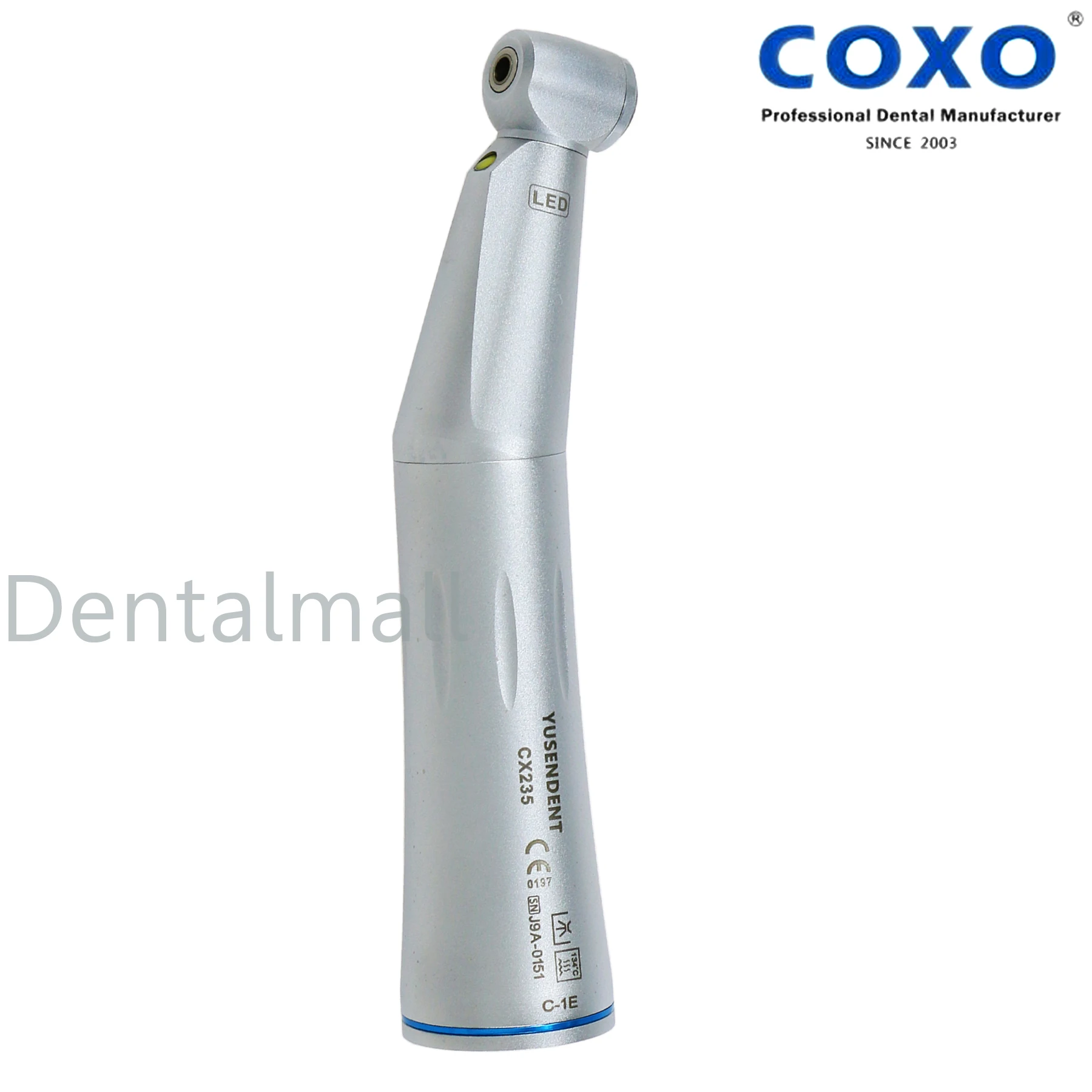 Coxo dental 1:1 peça de mão de baixa velocidade contra ângulo reto canal de água interno motor de ar 4 furos compatível com nsk