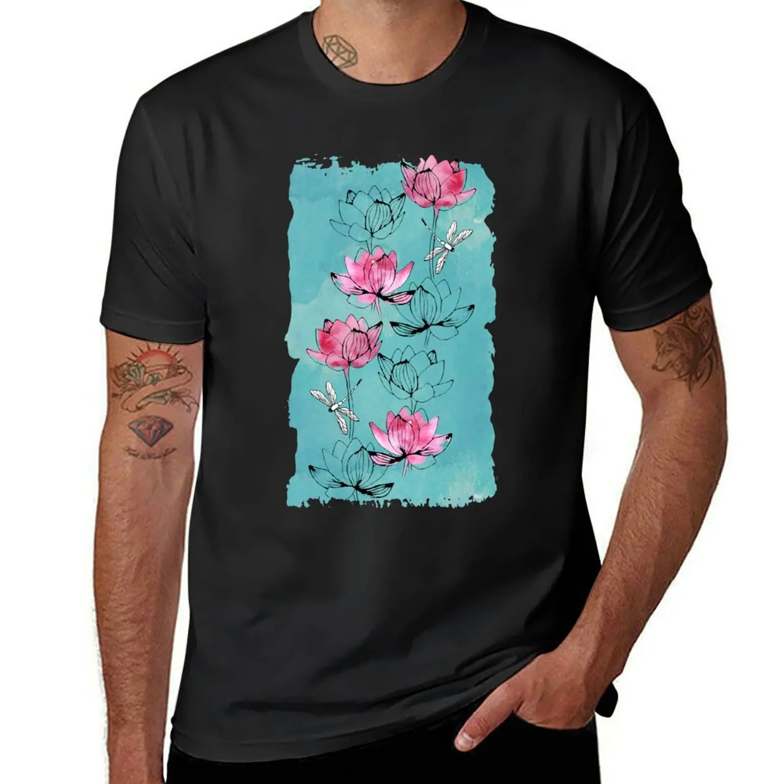 Waterlily dragonfly T-Shirt sublime sports fans tops men clothes