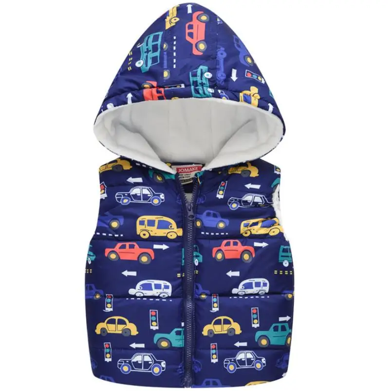 2020 New Children Down Vest Girls Hooded Jacket Winter Waistcoats Boy Baby Autumn Outerwear Coats 3-8 Years Kids Warm Clothes