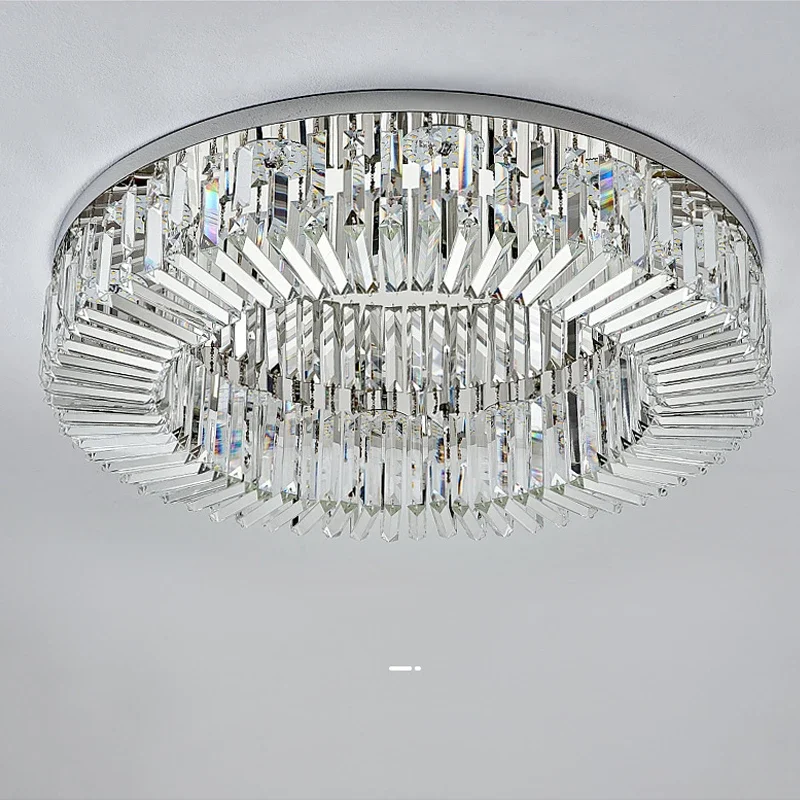 Modern Luxury Crystal Living Room Ceiling Lamp Bedroom Dining Room Led Ring Ceiling Lamp Indoor Lighting Home Decoration Lamps