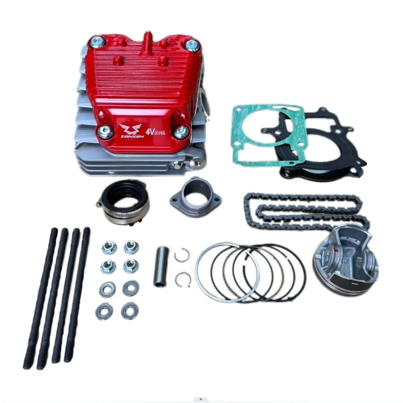 Cylinder He-ad Assembly 4 Valves for CB Series Engine 172fmm Upgrade To 25hp Piston Diameter 75mm