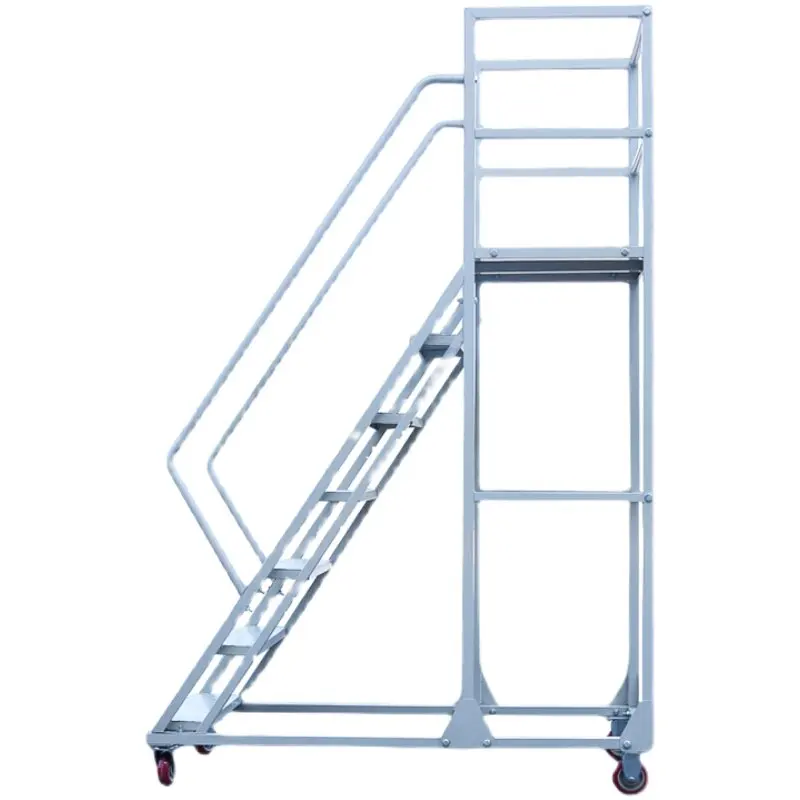 Climbing ladder, mobile platform ladder, warehouse climbing car special ladder, supermarket pick-up and tally, pulley platform l