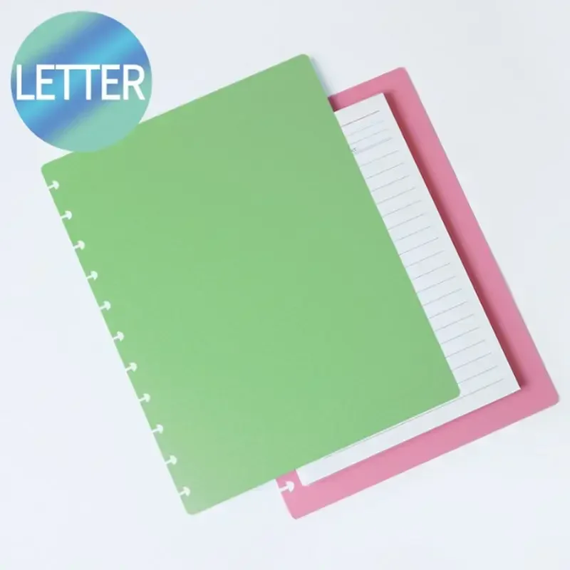 Candy Colors Letter Size DIY Notebooks Planner Cover/Index Set 2pcs(front+back) Diy Notebook Accessories Print Style 11  Holes