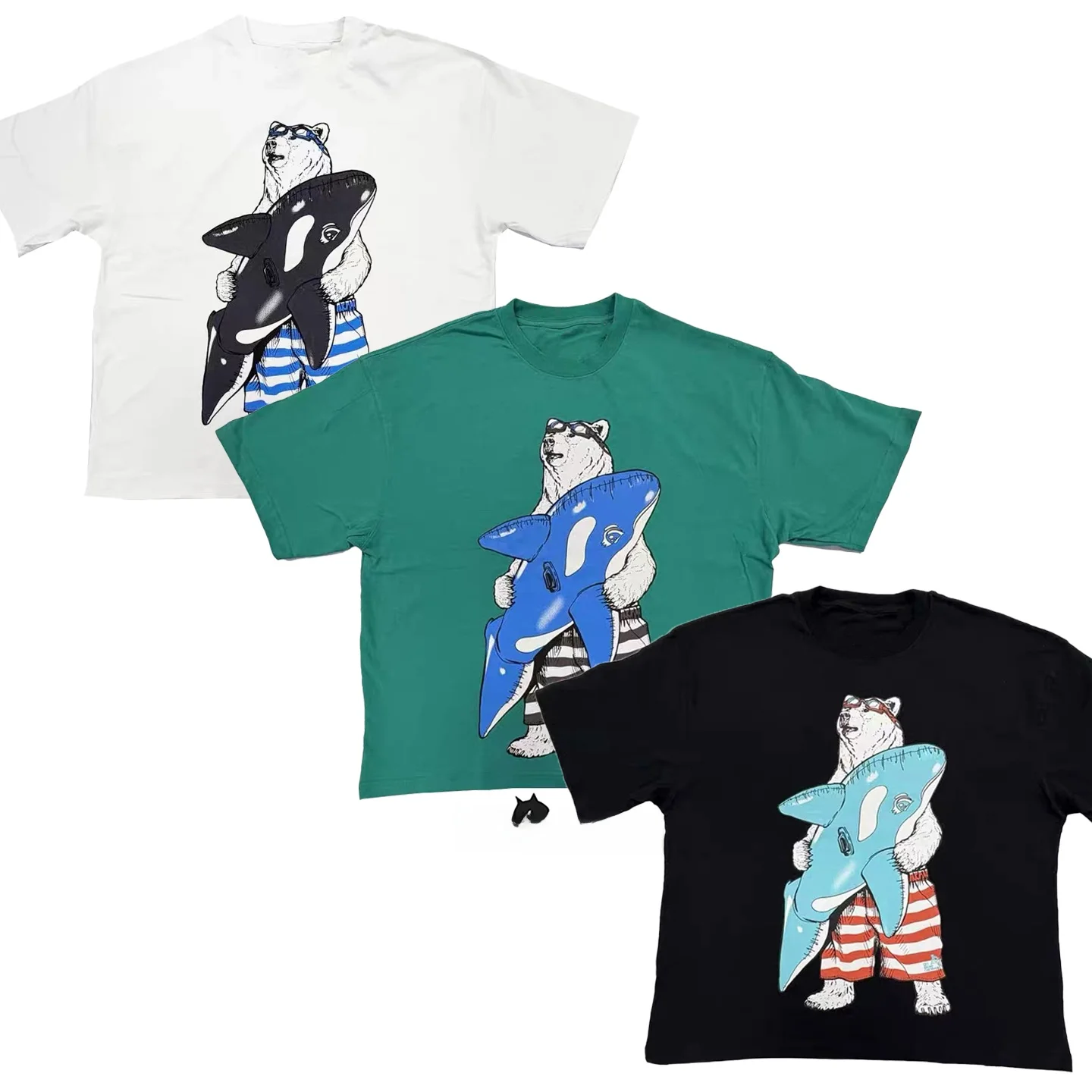 

Nya Japanese Sle Go Slow Caravan Drymix We And Polar Bear Print ort Sve Футболка ex Летняя повседневная хлопковая футболка