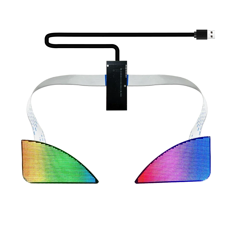 Bluetooth APP ControlLED Eye Display Blinking Eyes Flasher LED screen Luminous Light Up Eye Animted Panle for Car Backpack Bag