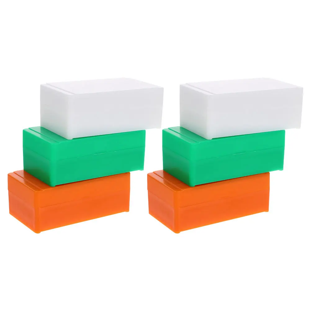 

6Pcs Microscope Slide Storage Box Clear Plastic Organizer Laboratory Research School Slide Holder Portable Durable Protection