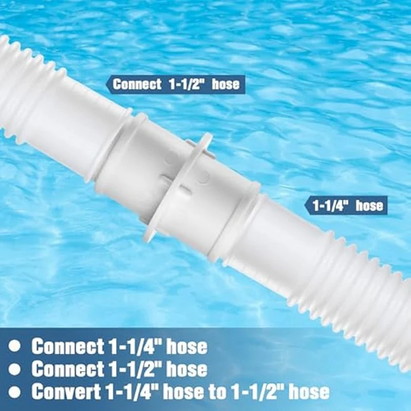 Conector de mangueira Kit de acoplamento para aspirador de piscina, mangueira B adaptador, 1-1, 4In, 1-1-2In, 11238, 4pcs