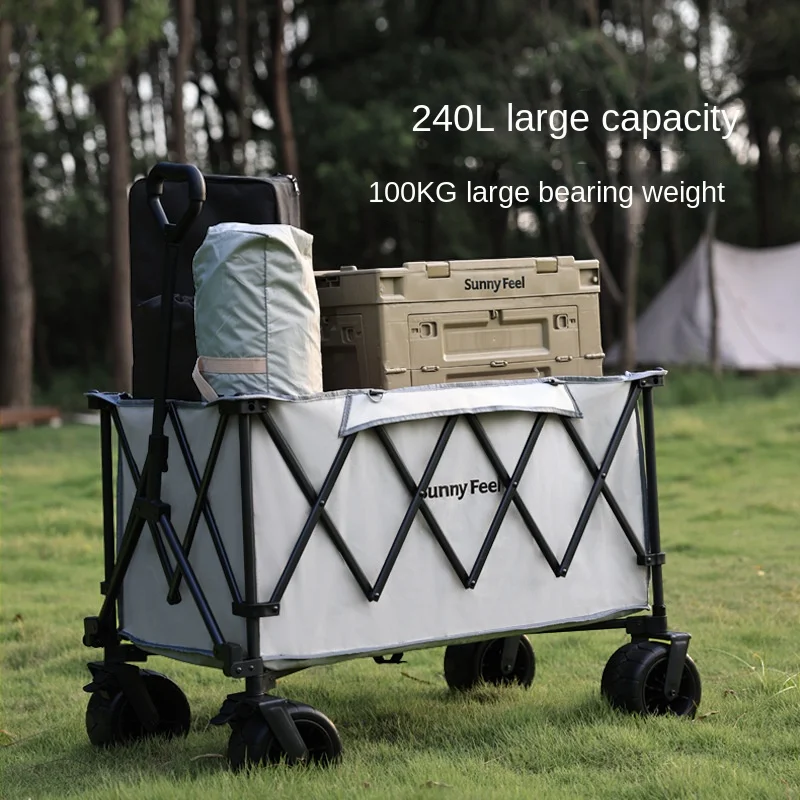 

Outdoor Garden Portable Beach Trolley Cart Park Utility Kids Wagon Camping Foldable Folding Wagon