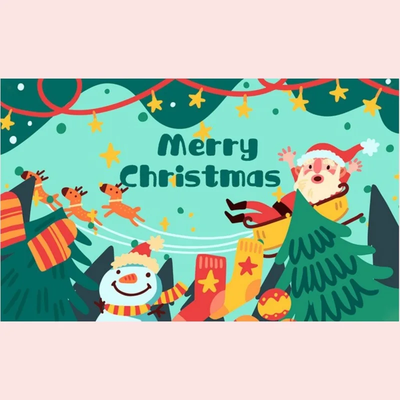 VIKAMA Merry Xmas Text Wall Tapestry Red Gift Box Ornament Pattern Wall Hanging Backdrop for Holiday Bedroom Decoration