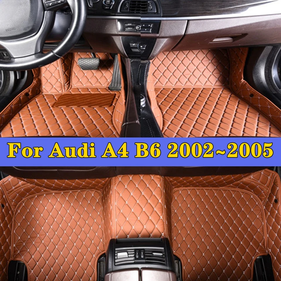 

Car Foot Pads For Audi A4 B6 2002-2005 Protective Pad Custom Auto Floor Mats Automobile Carpet Cover Auto Interior Accessories