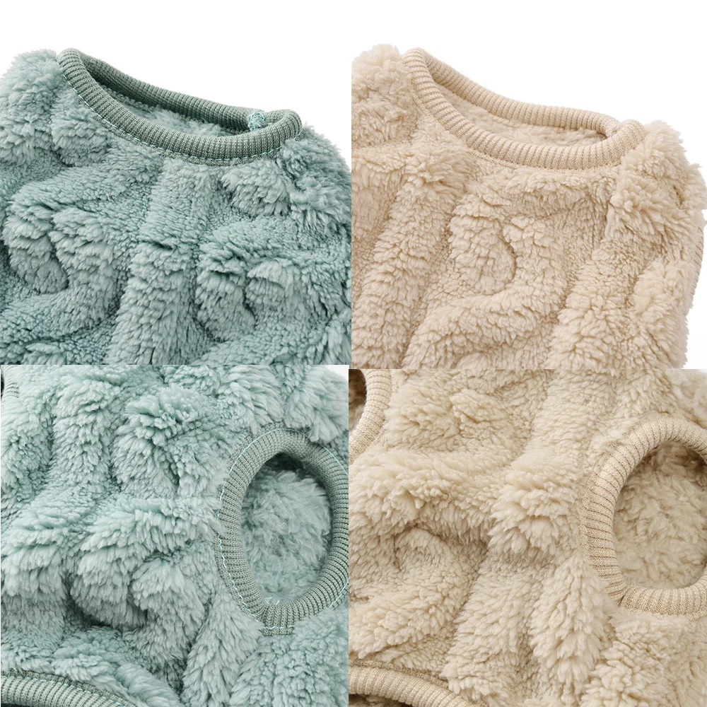 Weiche Fleece-Hundekleidung für kleine Hunde, Katzen, Pullover, Herbst und Winter, warme Welpenweste, Bekleidung für französische Bulldoggen, Yorkshire, Haustierkostüm – Detail 5