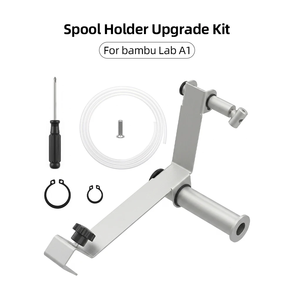Metal Spool Holder Upgrade Kit For Bambu Lab A1 3D Printer External Filament Spool Bracket Stand Feed Tube Accessories