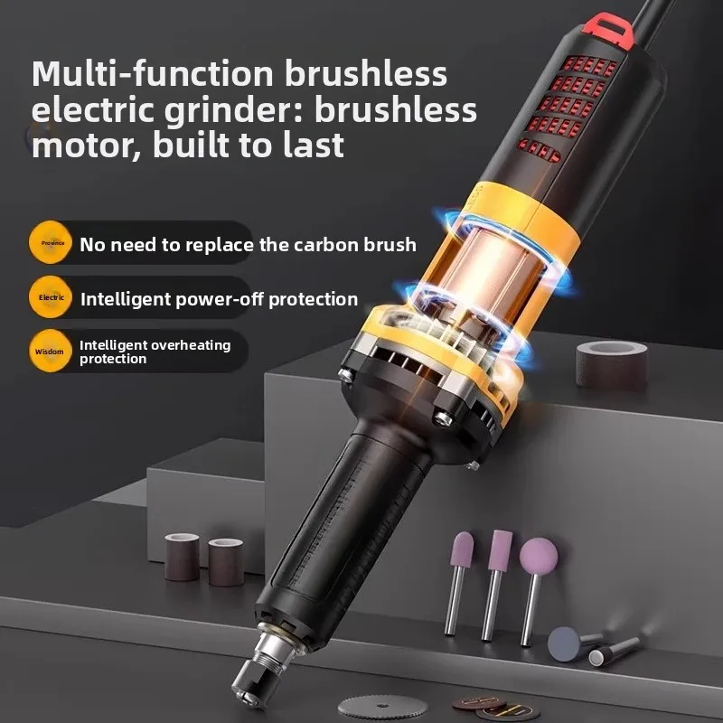 Cordless Brushless Electric Grinder Handheld Polishing Tool for Jade Carving Grinding & Polishing