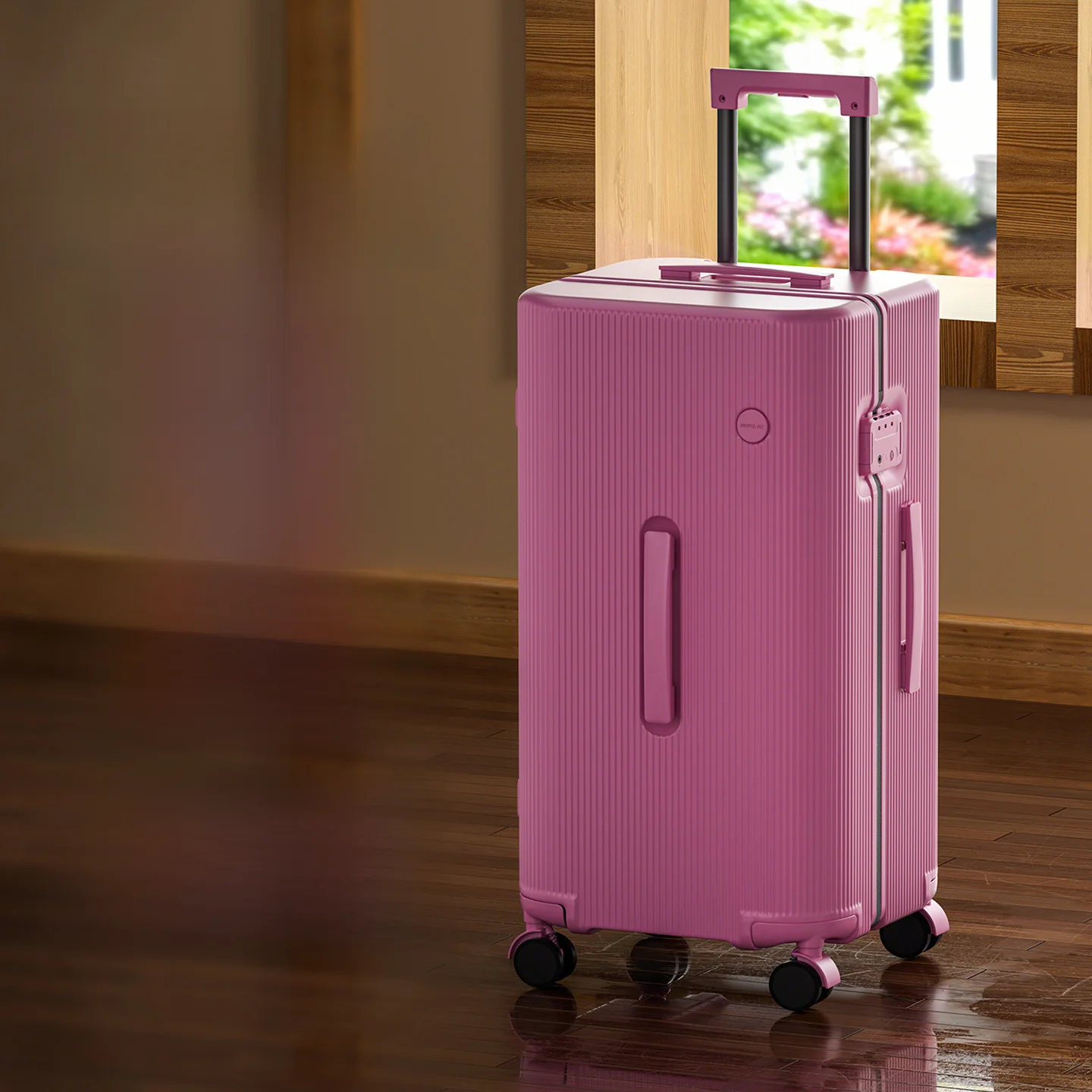 Mala de Viagem Momi Reforçada de 28 Polegadas, Bagagem Durável com Abertura Três em Sete, Grande Capacidade, Mala com Rodas para Carga Profunda