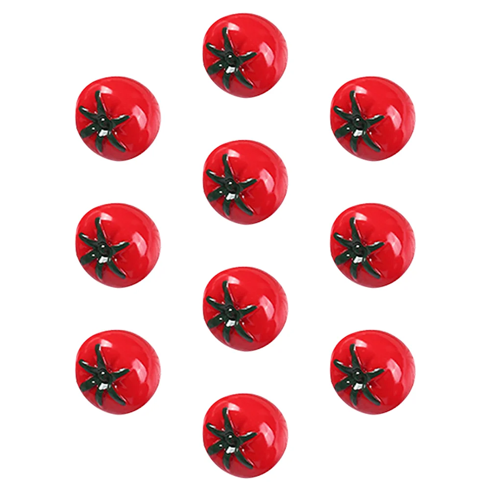 10 Pcs Tomato Model Fruit Mini Cherry Decorate Miniature Food Prop Resin Tomatoes Models Mall House Simulation