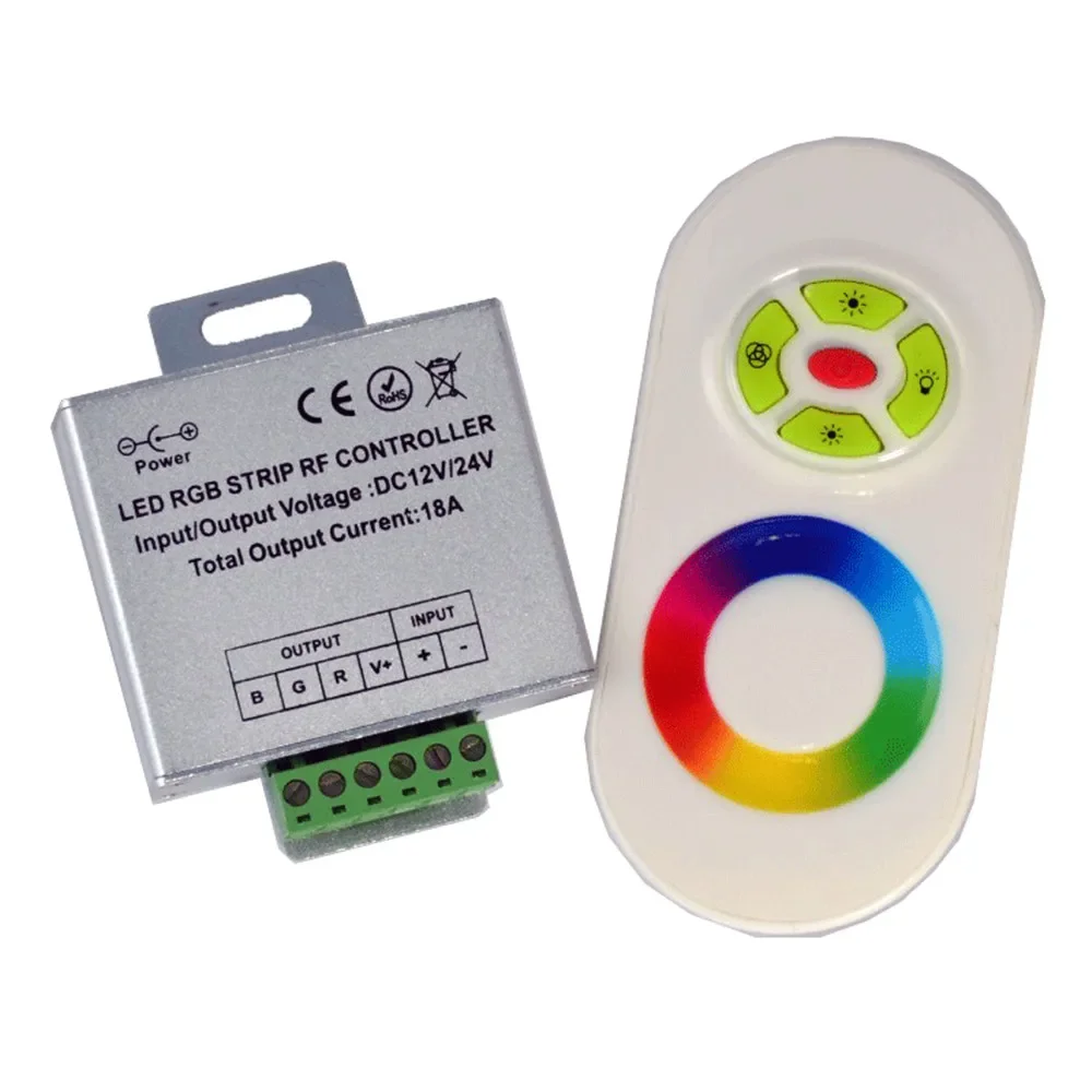 Magic Dream Color RGB LED Controller,DC12,24V 5 Keys Aluminum Shell RF Touch RGB Controller For Led Strips,Wall Lights