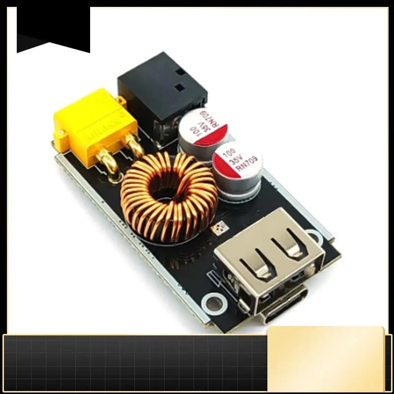 

Высокоэффективный модуль быстрой зарядки USB Type C мощностью 65 Вт для QC4.0 PD2.0/3.0, 9 В-35 В постоянного тока с входом XT30-N33R