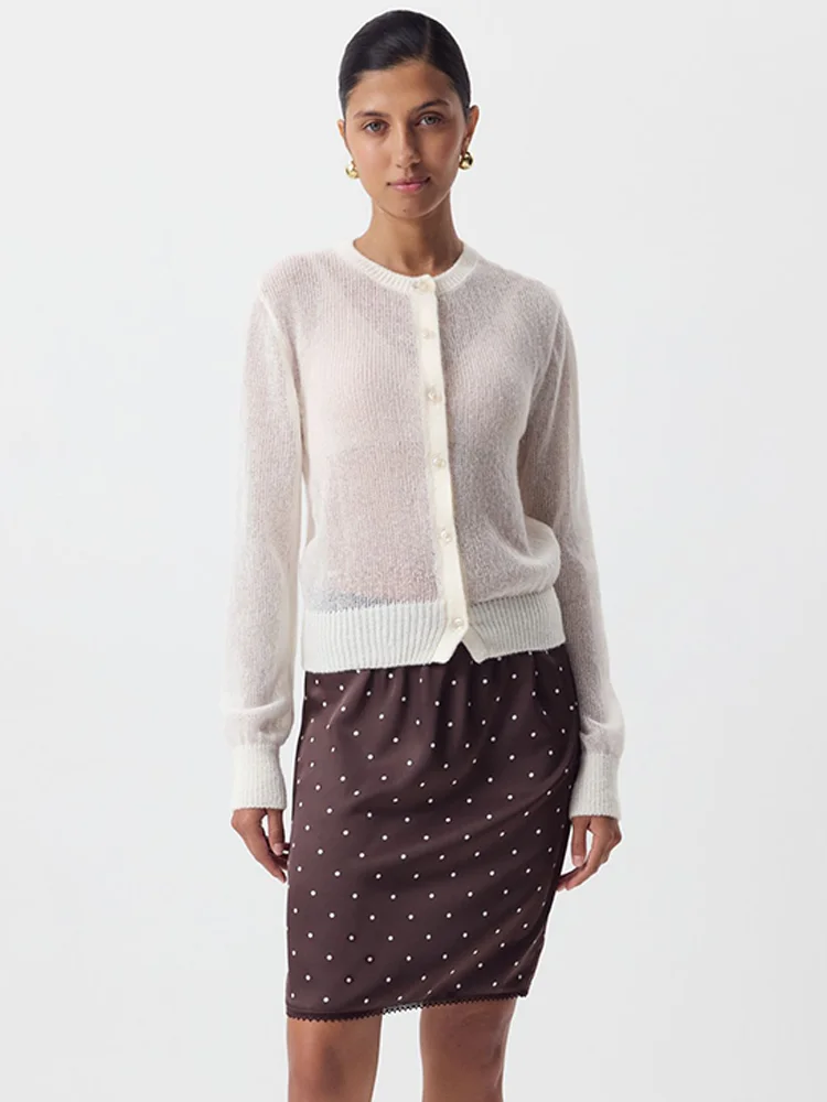 

Absobe атласная лоскутная кружевная мини-юбка в горошек женская прямая короткая юбка элегантная модная повседневная женская уличная одежда