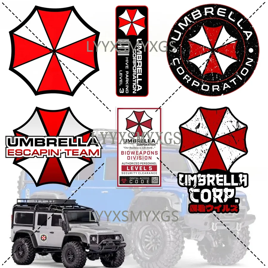 Personality and Creativity Umbrella Corporation Game Logo Car Stickers Waterproof Sunscreen Vinyl Decal PVC Wholesale Decoration