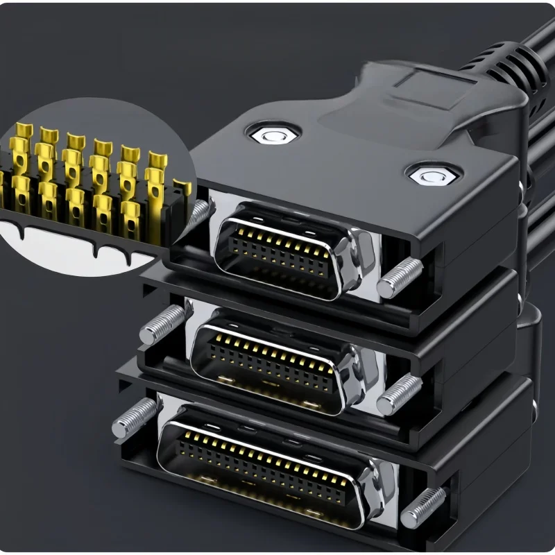 Industrial SCSI servo connection line CN20/CN26/CN36/CN50 Single-head terminal IO signal connection control line PLC.