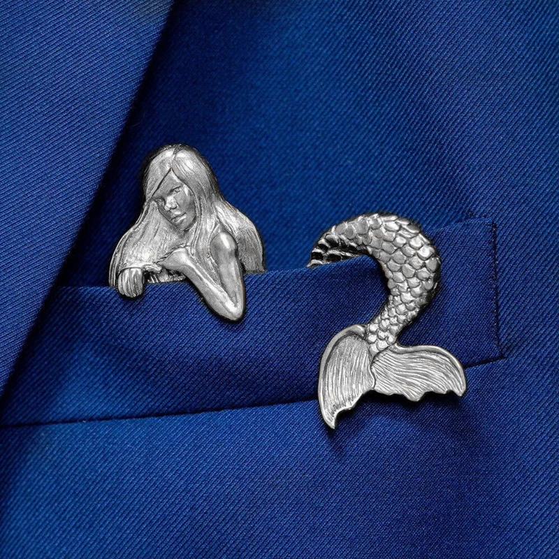 2025New Retro Traditional Gentleman Suit Animal Shape Brooch man Coat Collar Buckle Pin Decorative Shirt Badge