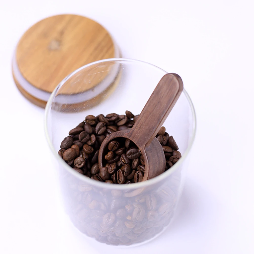 

1Pcs Kitchen Measuring Spoon Black Walnut Wood No Cracks Or Burrs Easy to Use and Clean for Coffee Milk